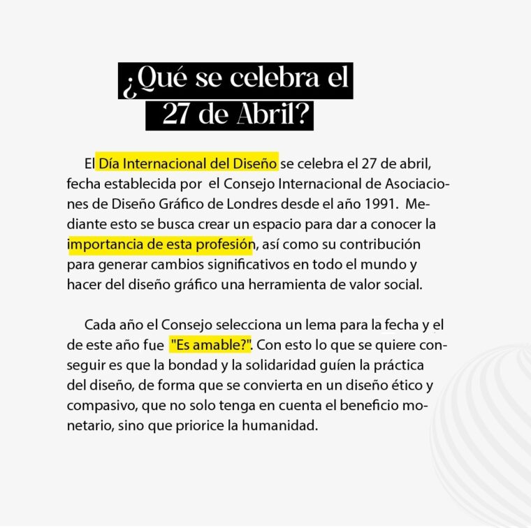 El por qué de la fecha.